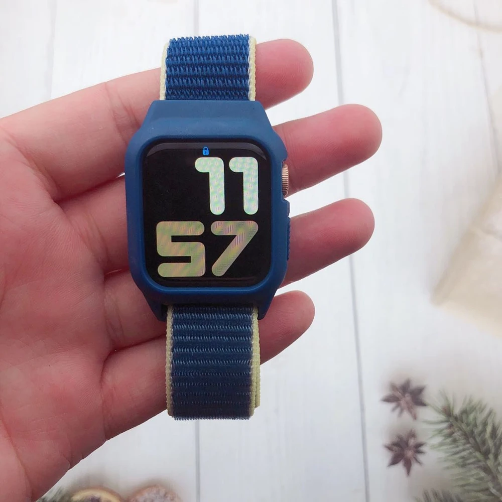 38 мм 42 40 44 ремешок для apple watch series 1 2 3 тканый нейлоновый iWatch 4 5 цветной узор