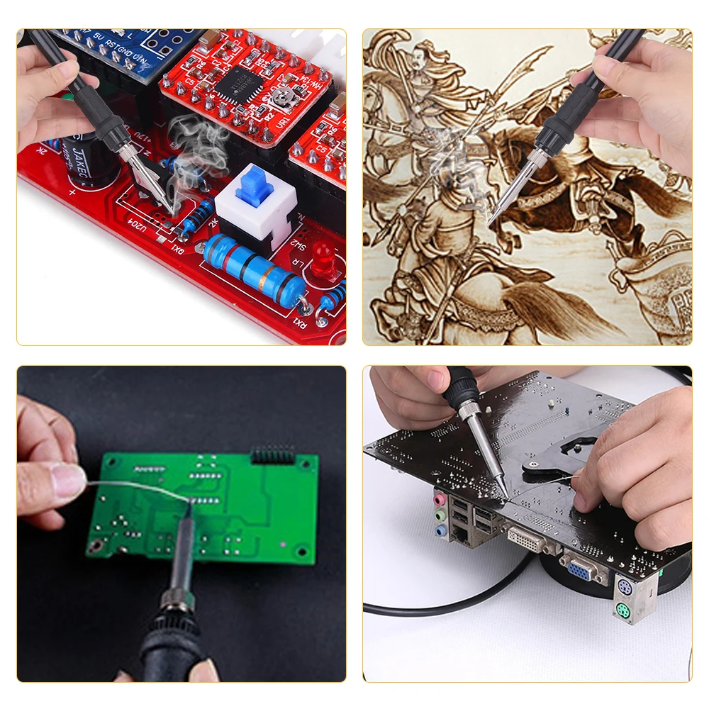 Паяльная станция 60 Вт цифровой дисплей штатив для паяльника + универсальный