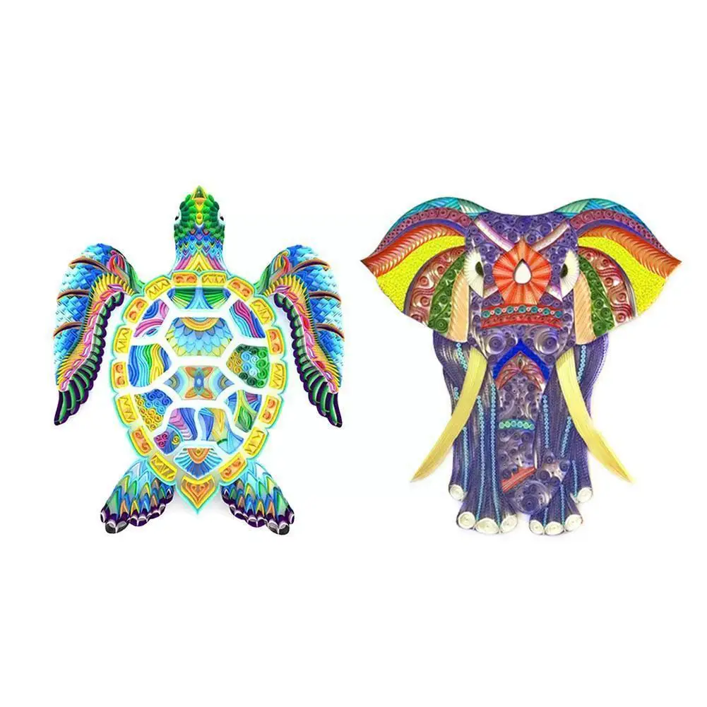 Бумага А4 сделай сам черепаха слон крафт бумага квиллинговая бумажные