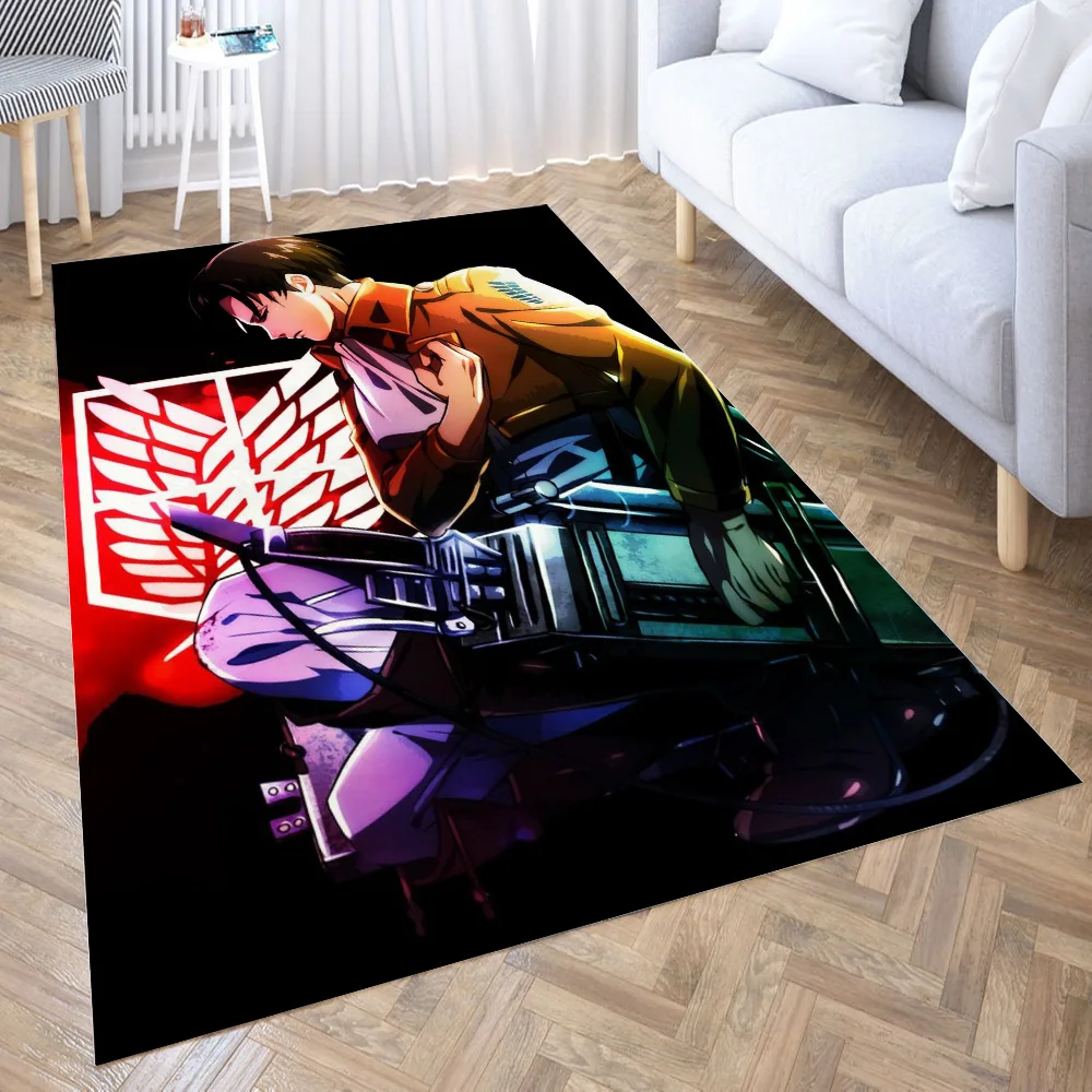 Levi Attack on Titan Anime Carpet for Living Room 3D Hall Furniture Floor Mat Bath Anime Area Rug Teenager Bedroom Decora