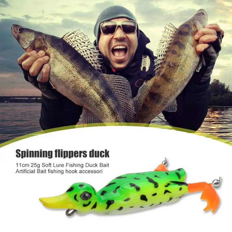 Topwater утка вниз мягкий на высоком каблуке 11 см 25 г рыболовные приманки шлепаясь