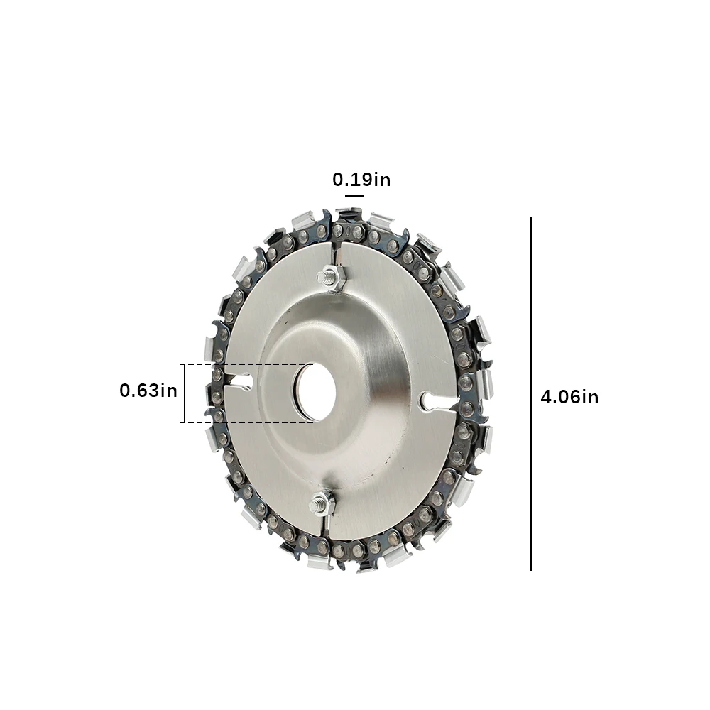 

4 Inch Circular Saw Blade Woodworking Cutting Chainsaw Disc Wooden Carving Disc Saw Blade Chain Plate Angle Grinder Accessory