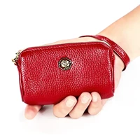 fashion genuine leather women coin purse zipper small mini female wallets