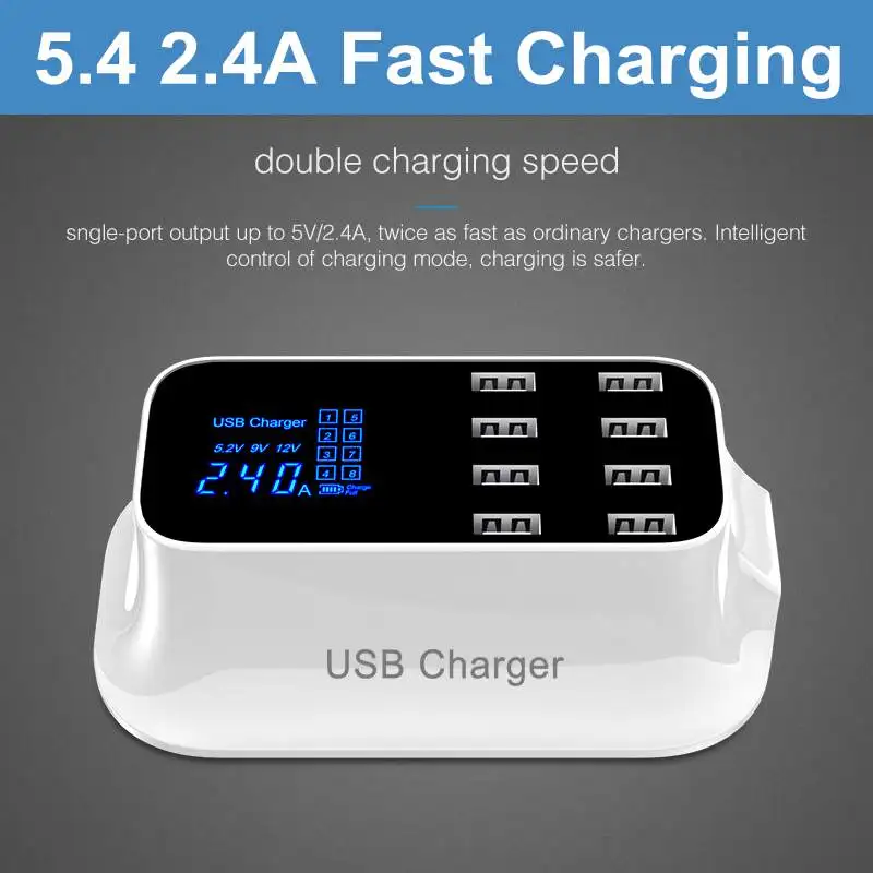 Быстрая зарядка 3,0 Смарт usb type C зарядная станция светодиодный дисплей Быстрая зарядка телефон планшет USB зарядное устройство для iPhone samsung адаптер