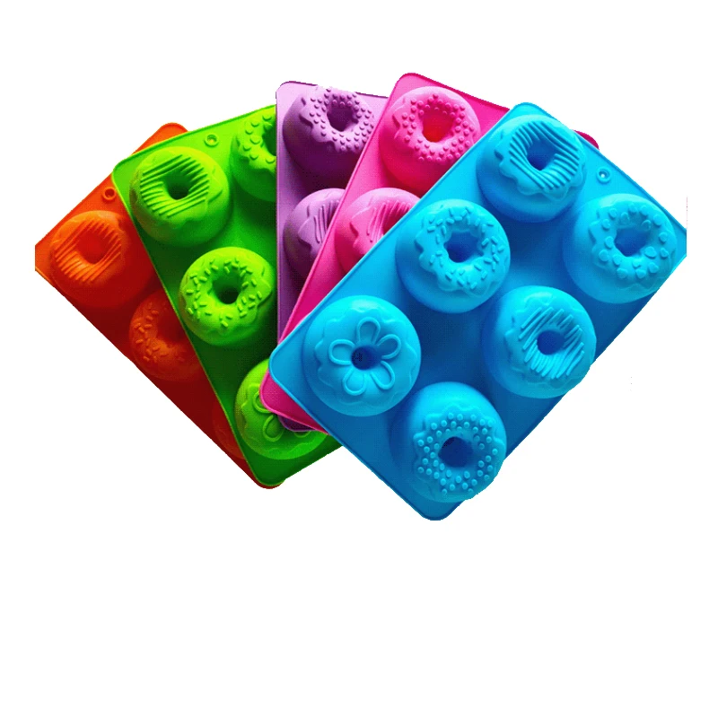 Новая силиконовая форма для торта в виде пончика 6 ячеек | Дом и сад
