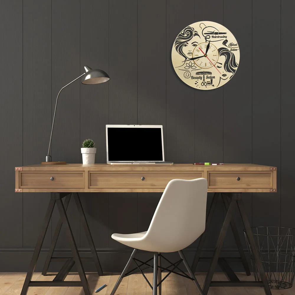 Женский парикмахерский салон настенные часы деревенский домашний декор