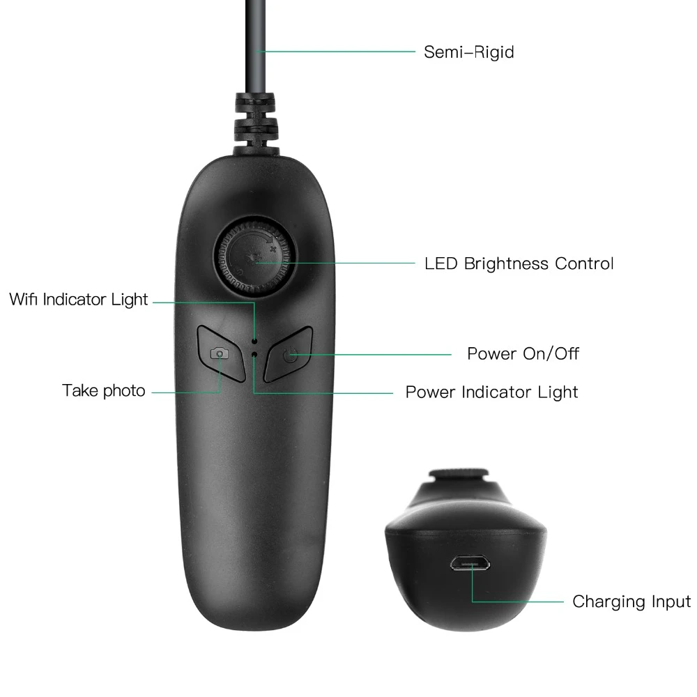 1200 P Endoscoop Camera 2.0 MP HD Draadloze Borescope Inspectie Semi-Rigid Flexibele Snake voor Android en iPhone | Безопасность и