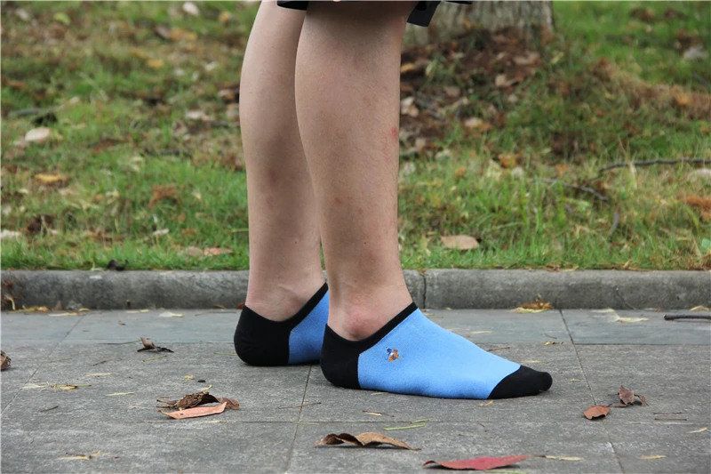 Новинка, модные повседневные летние мужские носки, Calcetines Hombre, противоскользящие мужские носки, Подарочная коробка, 5 цветов, двойная упаковка