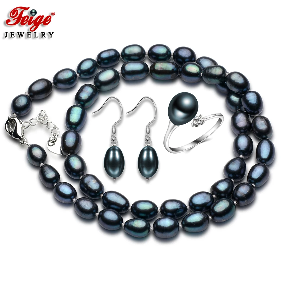 Ожерелье женское Винтажное с пресноводным жемчугом|Ювелирные наборы| |