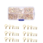 150 шт. неизолированные разъемы для проводов комплект клемм тип кольца позолоченные латунные обжимные клеммы 3,2 мм-10,2 мм кабельные разъемы для проводов