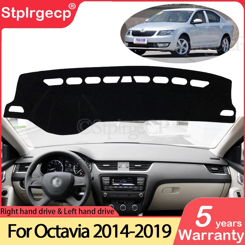 Фото Для Skoda Octavia 3 A7 MK3 5E 2014 ~ 2019 противоскользящий коврик для приборной панели, солнцезащитный козырек, коврик для приборной панели, аксессуары 2015 2016 2017 2018 №1