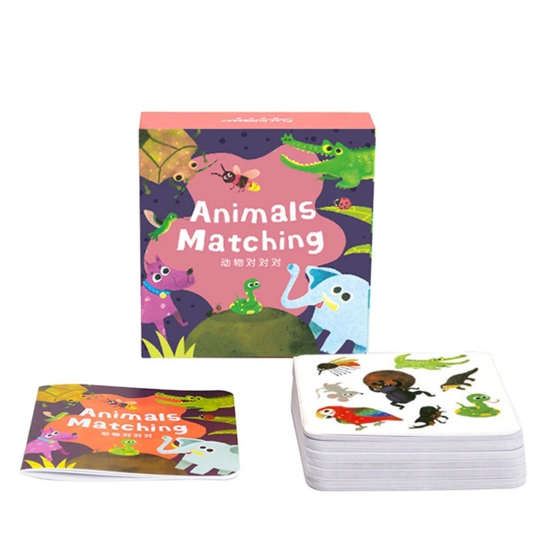 

1 коробка карт памяти, парные карты, обучающие игры, игрушки для детей, малышей, подарки на день рождения, подарки для семейвечерние