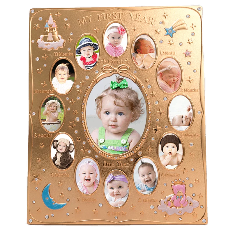 

LASODY Baby Picture Frames Baby Growth Memorial Gift Exquisite Baby Photo Frames Wall Decoration Grow Up Gift Home Decoration