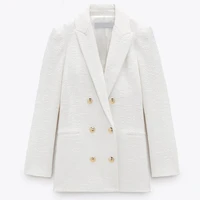 fall winter 2021 womens fashion suit blazer women white blazers and jackets chic button office suit coat ladies elegant outwear