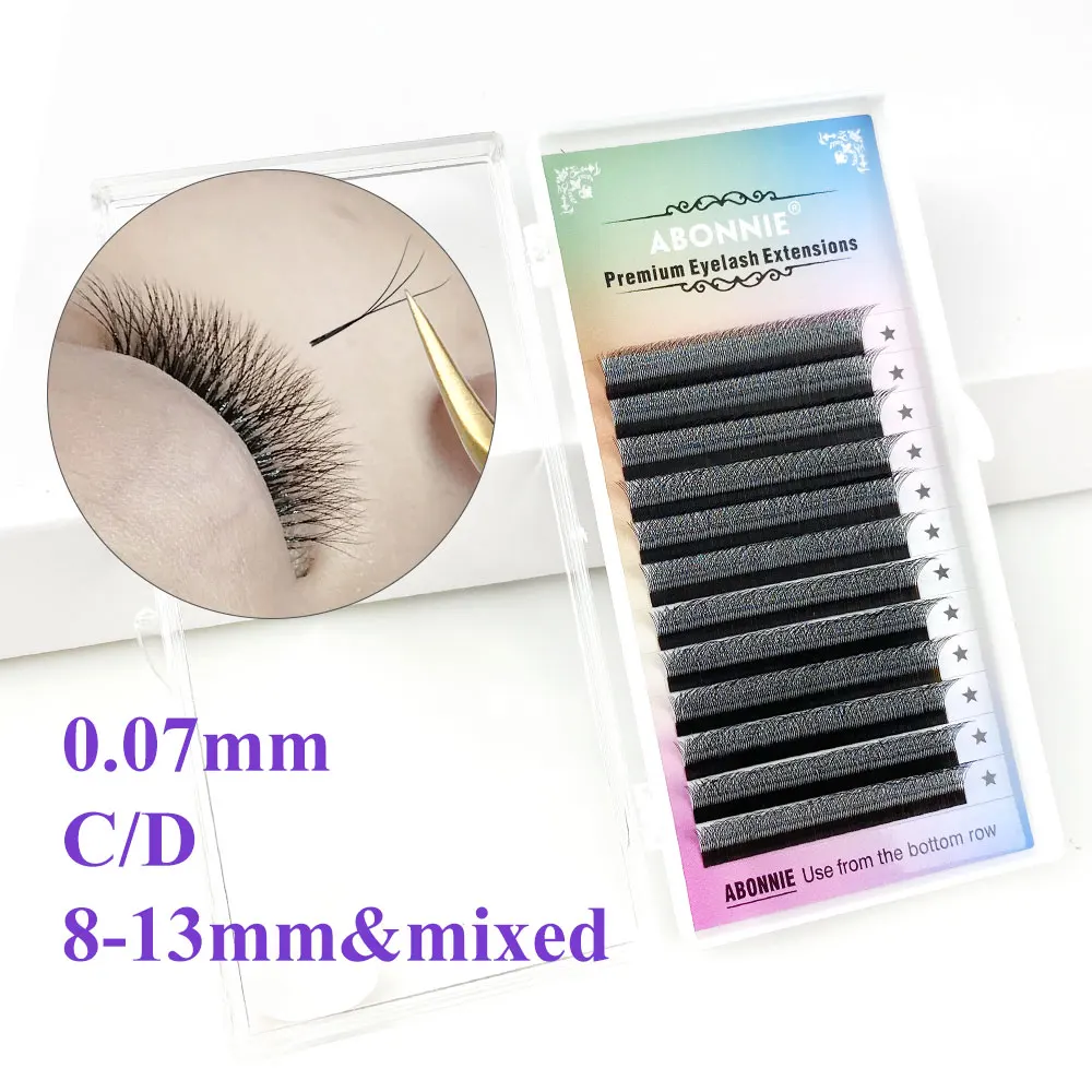 

Частная торговая марка Abonnie, 3D W, искусственная Россия, объемное наращивание ресниц, легкие накладные ресницы, 8-13 мм, смешанные накладные рес...
