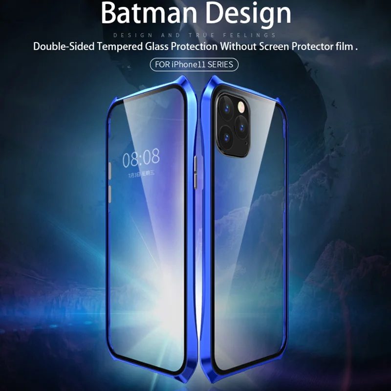 Двухсторонняя для стекла чехол на магните iphone 11 Pro MAX 2019 корпус металлический
