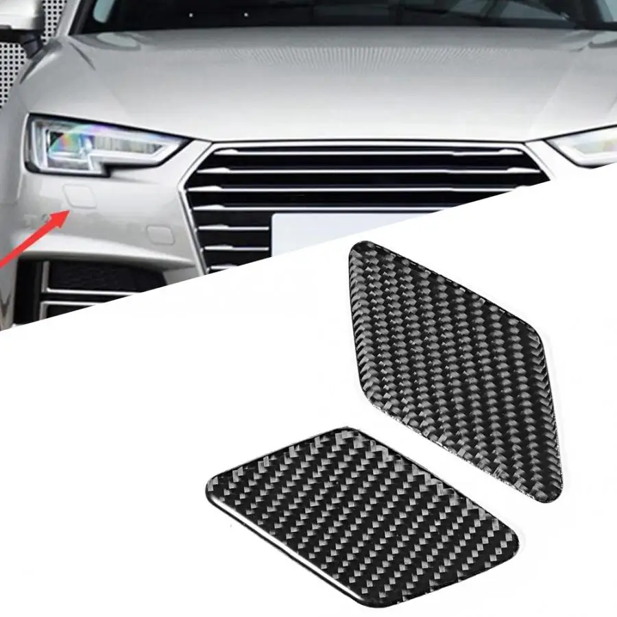 Полоски из углеродного волокна для очистки фар наклейки Audi A4 B9 2017 2018 2019 аксессуар