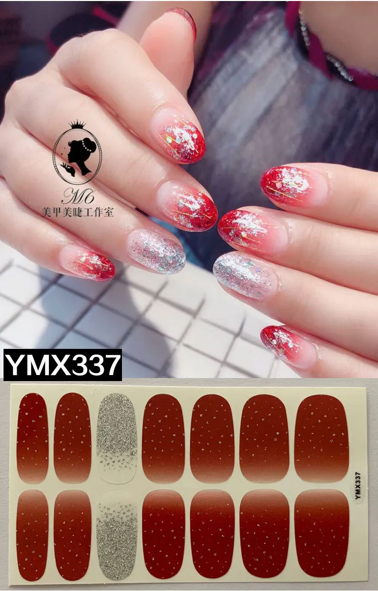 YMX337 14 советы/лист логотип бренда милые животные наклейки для ногтей с узорами полное покрытие самоклеящиеся Стикеры передачи воды Советы Обертывания YMX331-368 - Цвет: YMX337