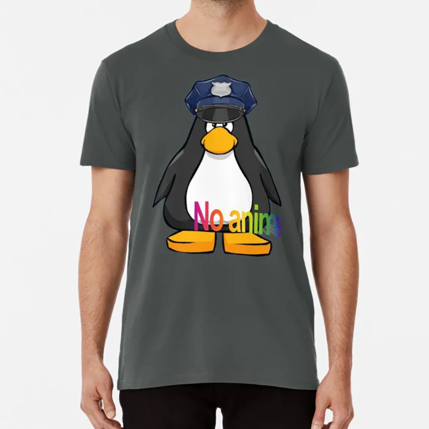 Футболка без аниме клуба пингвина копа нет Аниме | Мужская одежда