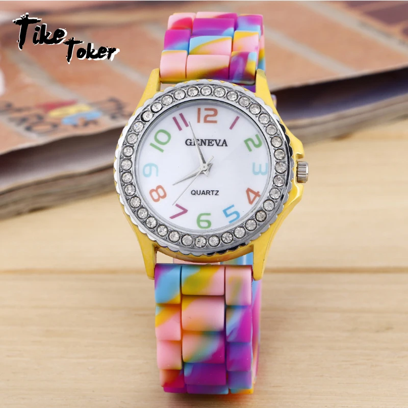 

Tike Toker 2021 Children's Clock Student Children Boy Watches Men Silicone Cartoon Watch Relogio Masculino Kids Watch