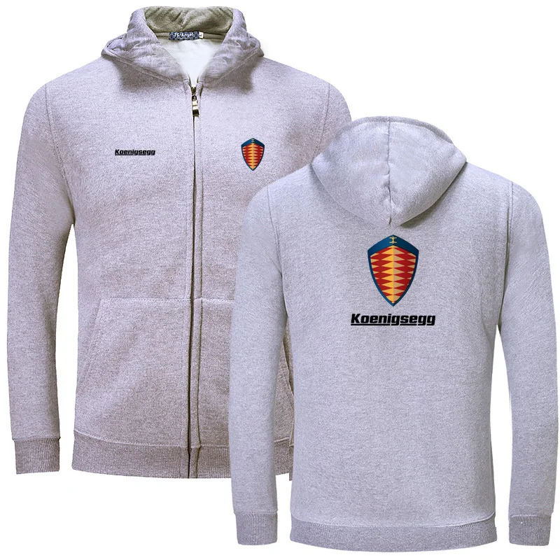 Новая простая Мужская толстовка Koenigsegg на молнии куртка свитшот с капюшоном