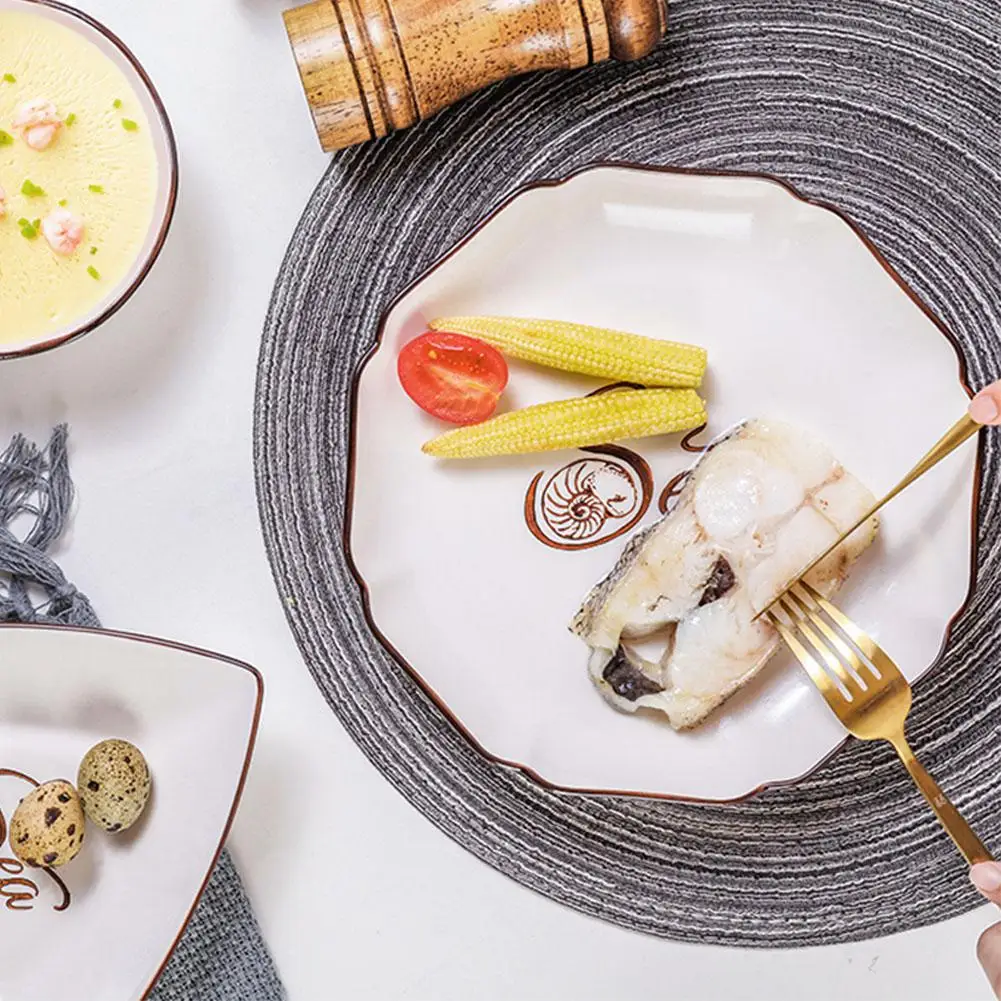 12 шт./компл. керамические вечерние столовые приборы фарфоровые тарелки для