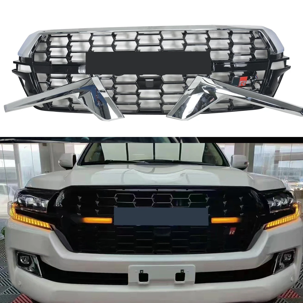 

Передний гриль для Land Cruiser 200 LC200, обновление до LC300 2016 2017 2018 2019, гоночные грили, бампер, решетки, крышка, отделка