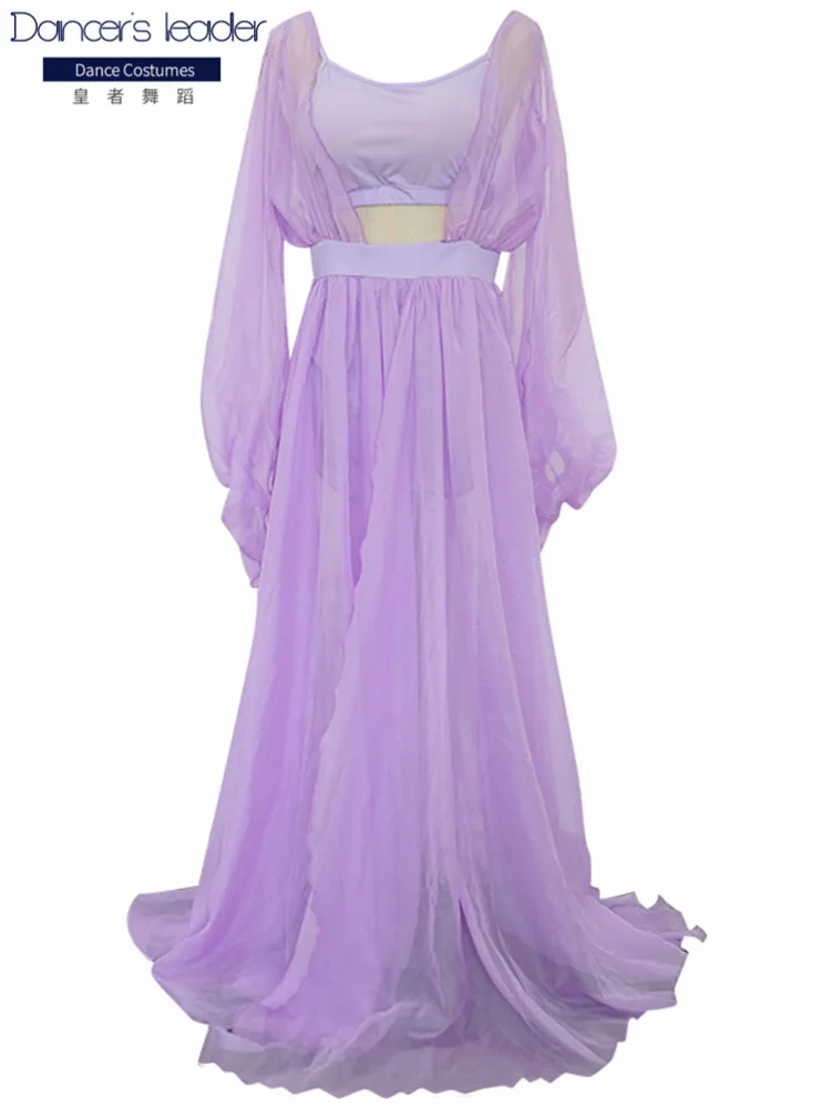 

2020 New Tencel Chiffon Exotic Belly Dance Costume Covering Flesh and Lean Dance Performance Costume red