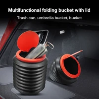 4l car trash can multifunctional magic trash bin portable practical foldable storage bucket black car container barrel