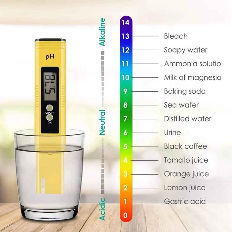 

Digital PH Meter, PH Meter 0.01 PH High Accuracy Water Quality Tester with 0-14 PH Measurement Range with ATC