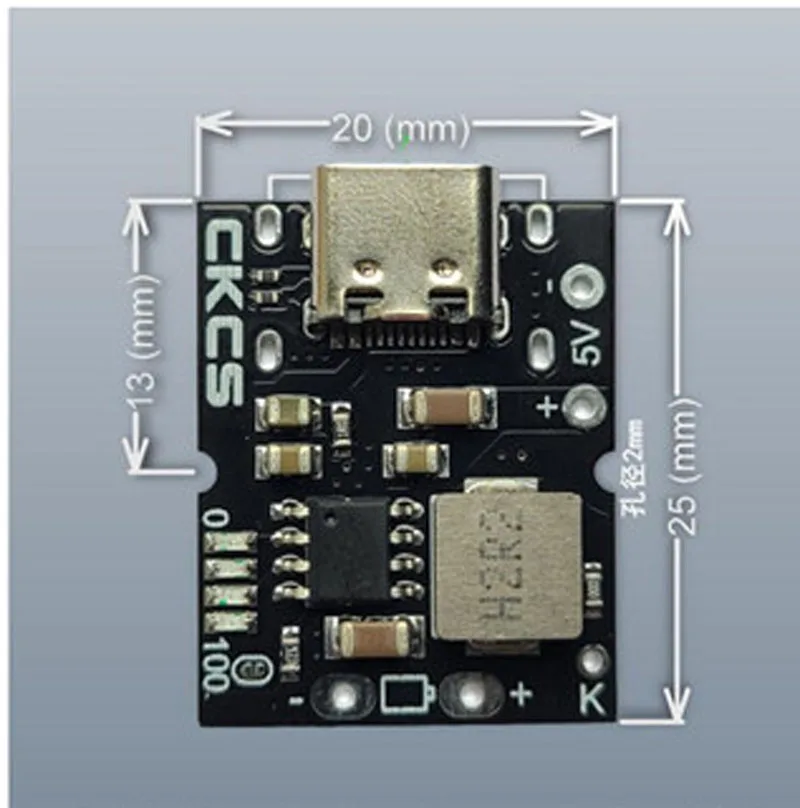 Type-C USB 5V 2A 1S 3 7 V 18650 литиевая батарея Зарядка модуль питания защита плата Boost