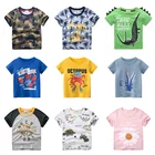 INPEPNOWлетняя детская одежда ; Футболка для мальчиков; Хлопковые детские футболки с короткими рукавами и рисунком динозавра; Милая Повседневная футболка для мальчиков; От 2 до 10 лет DX-CZX279