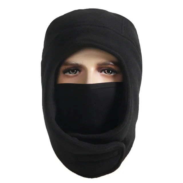 Уличная зимняя шапка теплый флис для мужчин и женщин ветрозащитный езды лицо