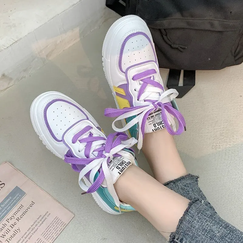 

Spring Autumn New Comfortable Lace-Up Flat Shoes Sneakers Shoes Fashion Casual Shoes Platform Plus Size Shallow Shoes