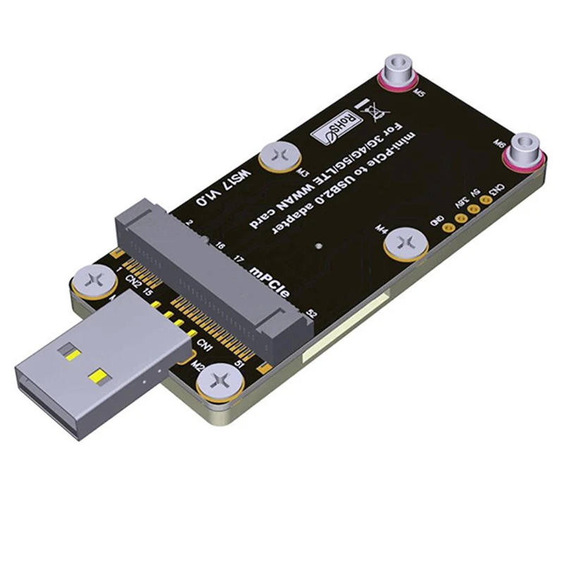 

Mini-PCIe для USB2.0, переносной, вилка стандарта для 3G/4G/5G/LTE WWAN карта с сим-карты, двойной слот для карт высокого Скорость MPCIE в USB 2,0 карты расширения