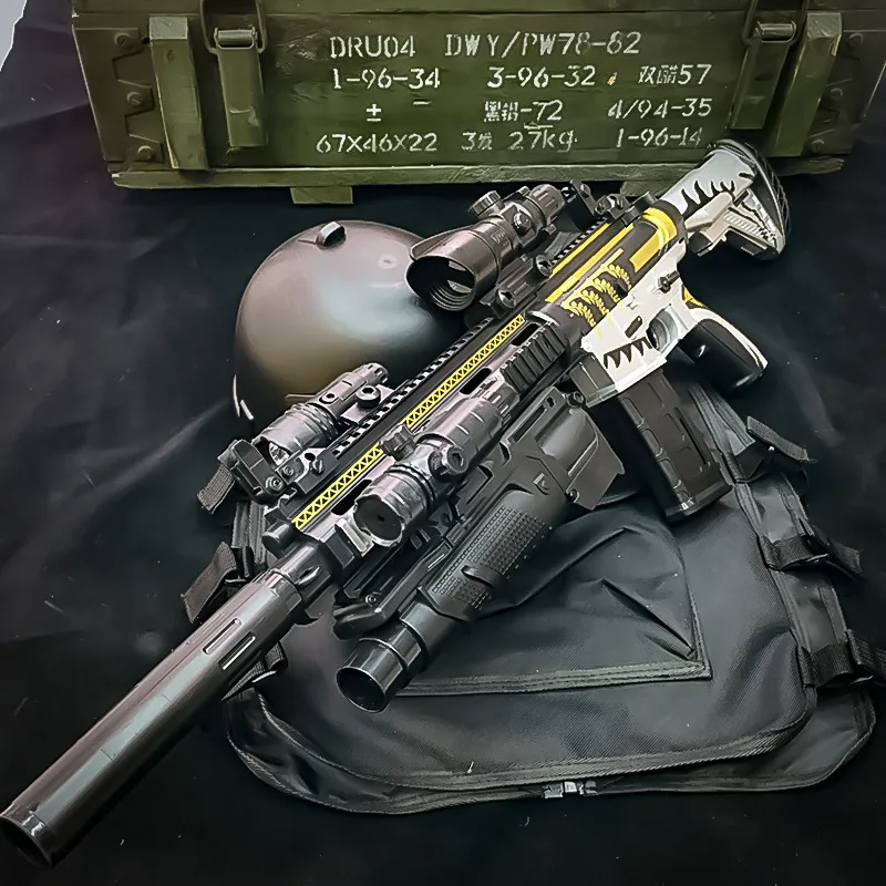 

M416 Automatic Rifle Electric Manual Water Bullet Bomb Toy Gun Weapon Shooting Military Toy For Children Outdoor Activities