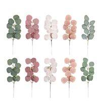 artificial flowers%c2%a0emulation eucalyptus leaves with fruit %c2%a0artificial orchids in pot green plants for home wedding decorations