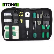 11pcs/set RJ45 RJ11 RJ12 CAT5 CAT5e Portable LAN Network Repair Tool Kit Utp Cable Tester AND Plier Crimp Crimper Plug Clamp