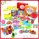 101 шт. Детские Мультяшные цветные бумажные и штампы, игрушки для рисования, складные и режущие игрушки Kingergarden Art Craft DIY, развивающие игрушки ZXH