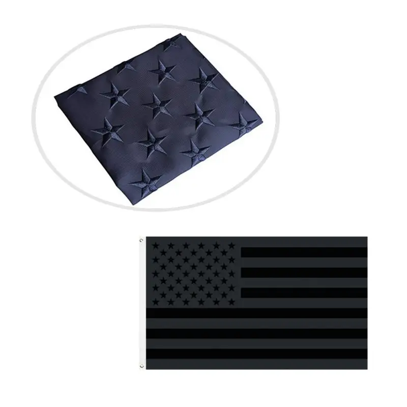 

All Black American Flag 3x5 Outdoor Indoor-double-sided Printing-black Brass Grommets Simple style and practical household items