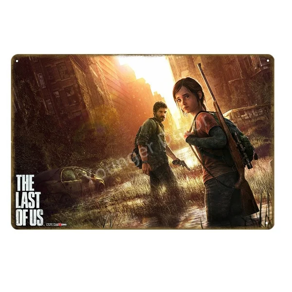 Последняя из нас металлический постер Художественная печать Выживание зомби