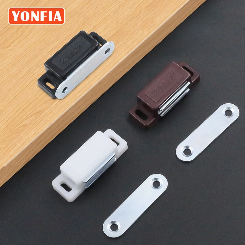 

YONFIA 9030 50 PCS 45MM Magnet Cabinet Door Catch Magnetic Furniture Door Stopper Strong Neodymium Magnets Latch Cabinet Catches