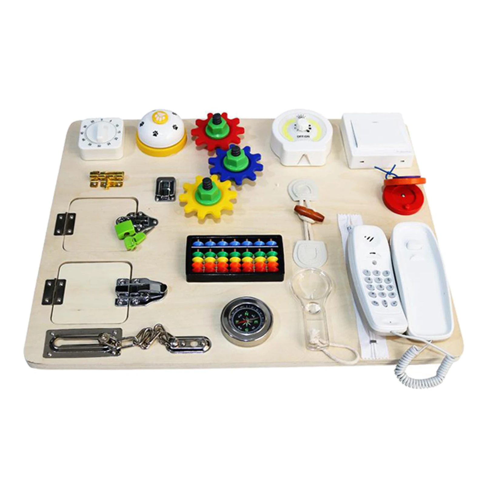 

Montessori Toy for Toddlers, Activity Board, Latch Board, Math Abacus, Zipper Buckle Early Educational Learning Game Toy