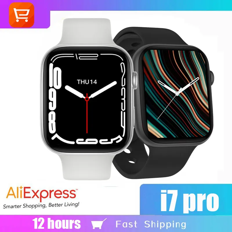

Умные часы I7 Pro, серия 7, бесконечный экран, 4UI, Bluetooth, пульсометр, артериальное давление, водонепроницаемые умные часы для мужчин и женщин