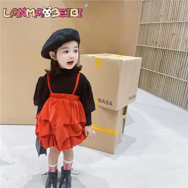 

Осень-зима 2021, повседневные платья, детская юбка-слинг в виде тыквы, платье для маленьких девочек, детская одежда