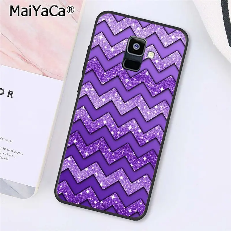 MaiYaCa Любовь Фиолетовый Блестящий чехол для телефона Samsung Galaxy A7 A50 A70 A40 A20 A30 A8 A6 Plus A9