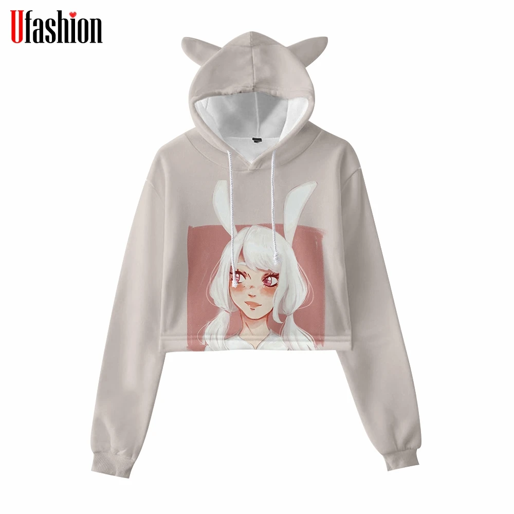 

Толстовка Beastars с кошачьими ушками, аниме худи, женские пуловеры с длинным рукавом, повседневная одежда, стильная Толстовка Оверсайз