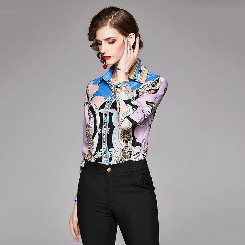 Весна 2020 рубашка с длинным рукавом Женские топы и блузки женские офисные рубашки