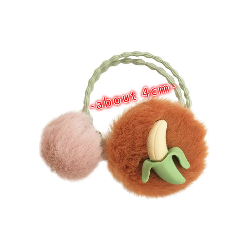 Новинка Детские милые резинки для волос с бананом арбузом морковкой ананасом