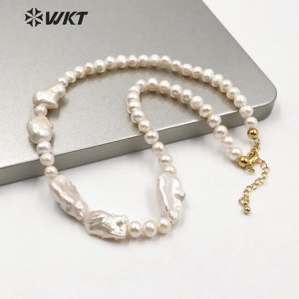 WT-JN123 WKT Gorgeous natural freshwater pearl choker necklace for mon birthday gift elegant precious wedding | Украшения и